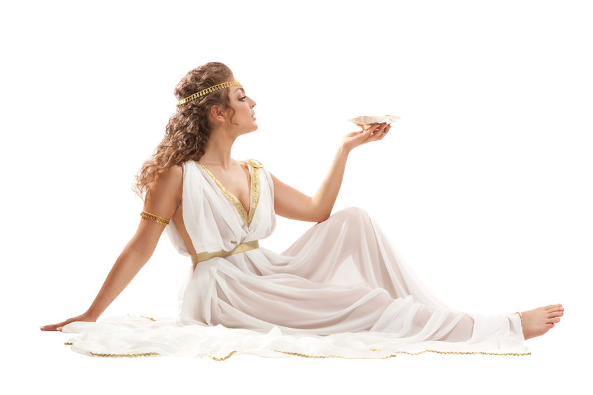 Series: Classical Greek Goddess in Tunic Holding Bowl